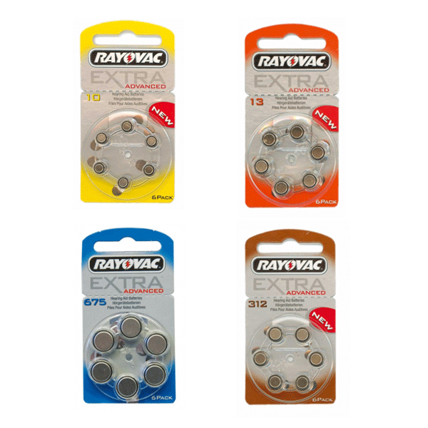 Rayovac Extra Advanced 6er-Blister, H10, H13, H312 oder H675